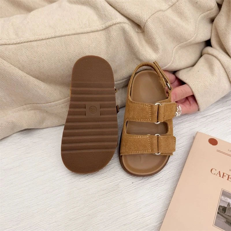 Little Trendsetters Velcro Strapped Suede Sandal