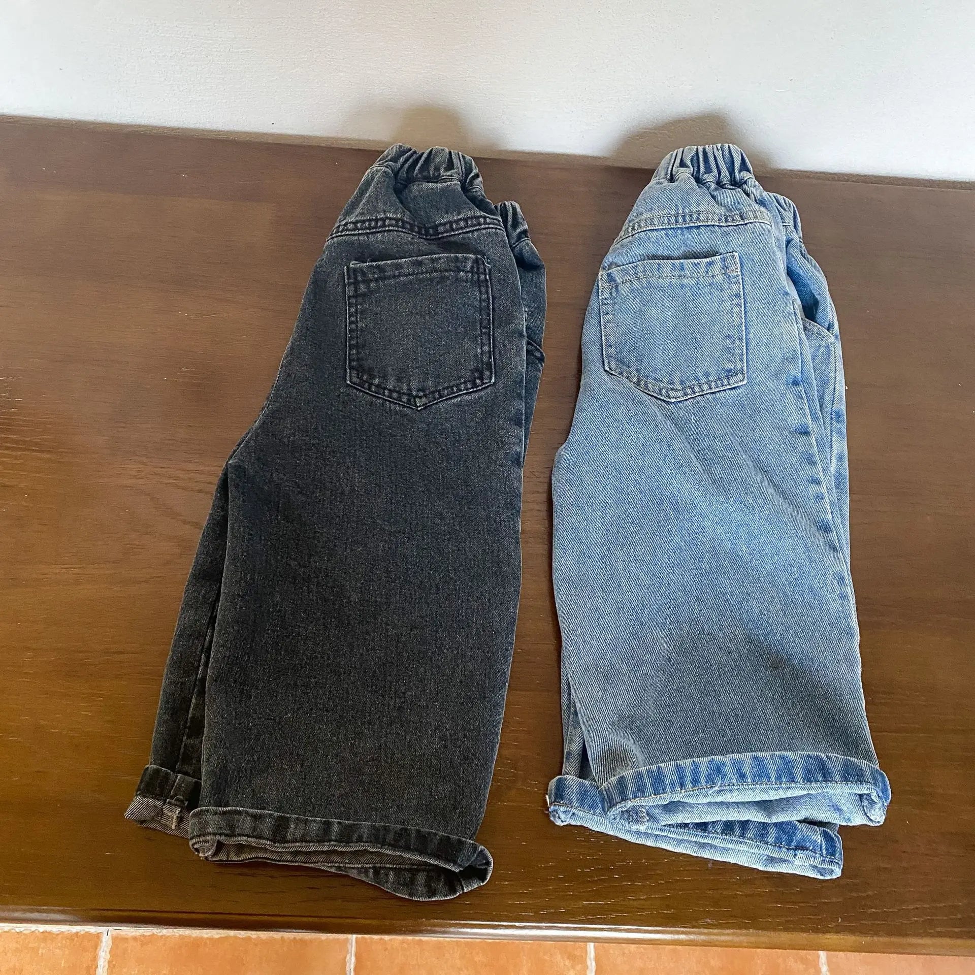 Straight Leg Denim Jeans