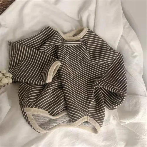 Neutral Striped Long Sleeve T-shirt