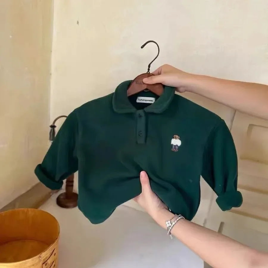 Teddy Bear Fleece Polo Jumpers