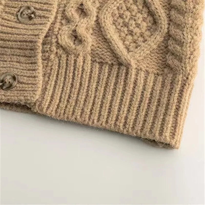 Treasure Weaved Pattern Knitted Cardigan