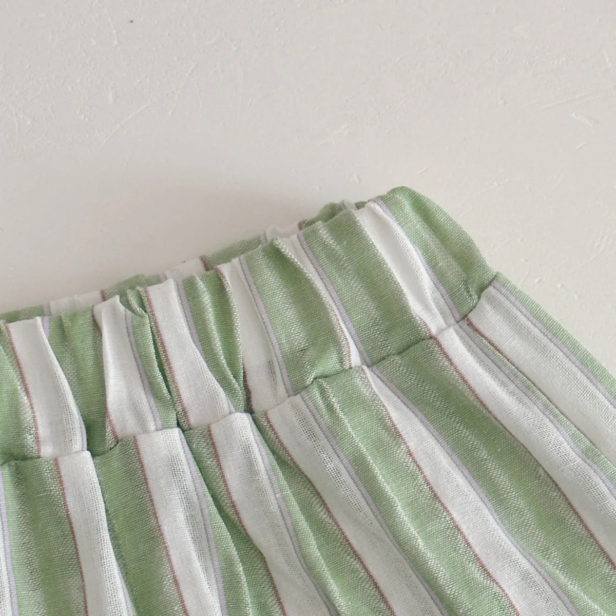 Green Summer T-shirt and Short Stripe Set