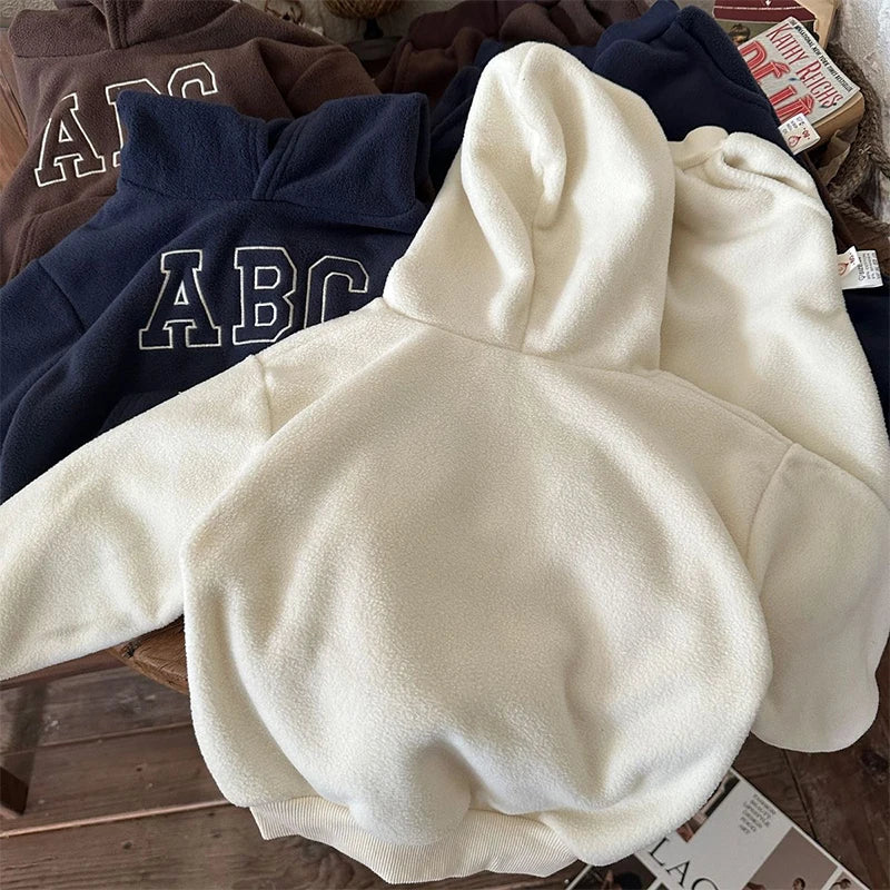 ABC Thick Fleece Hoodie Set