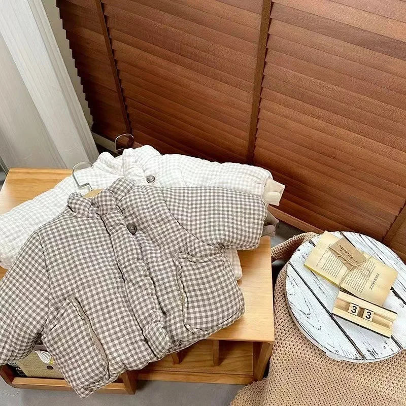 Oversized Gingham Padded Coat