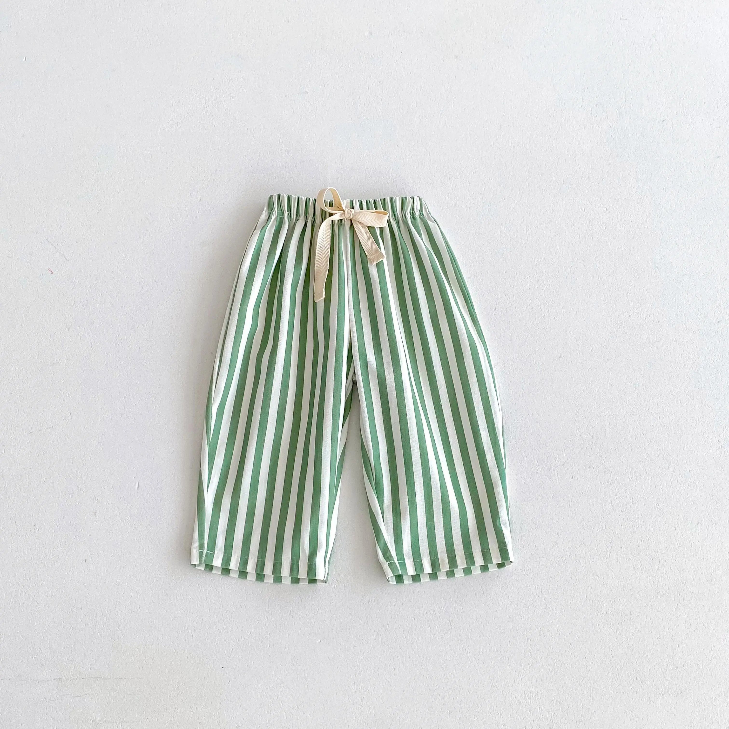 Bright Drawstring Summer Cotton Trousers