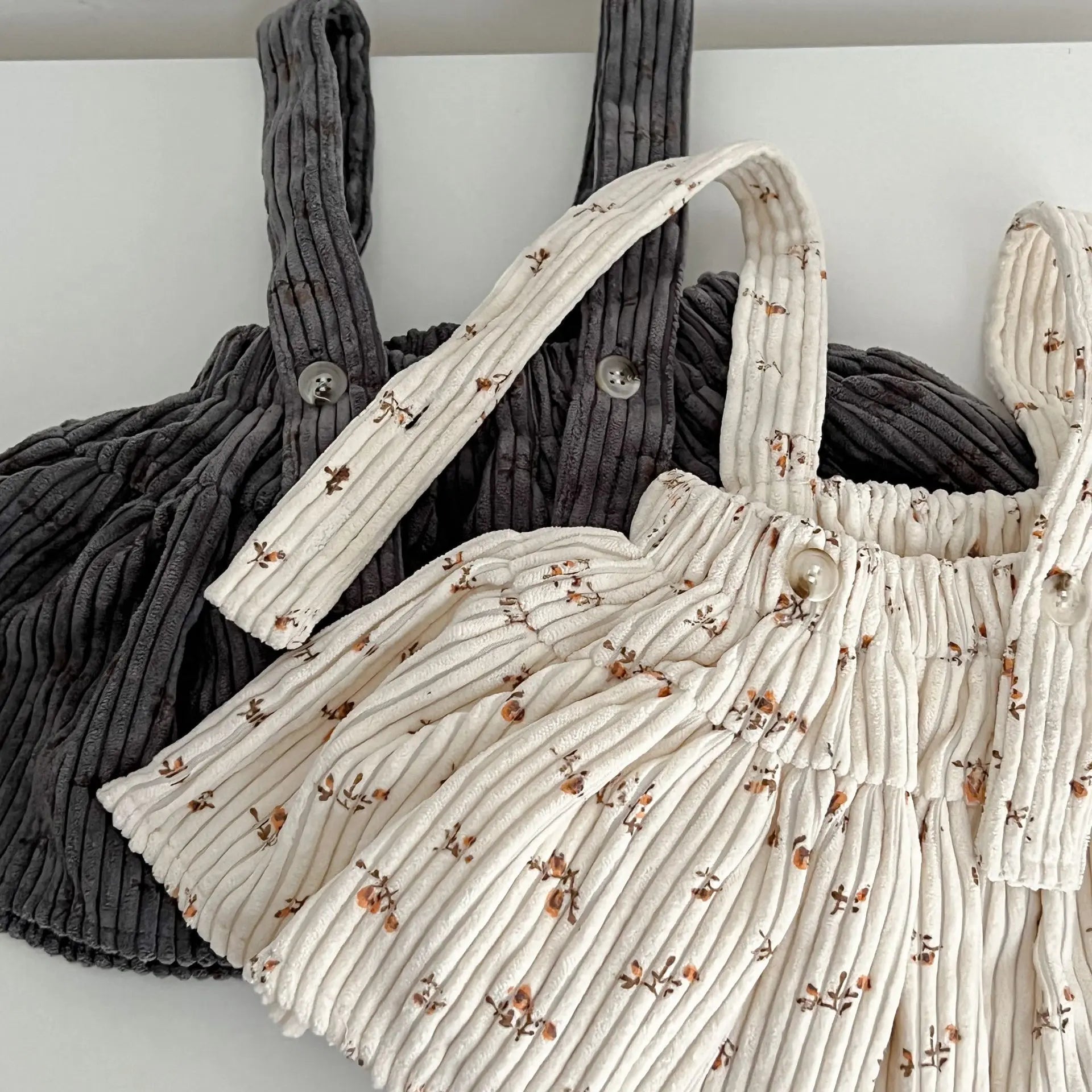 Corduroy Suspender Skort Dresses