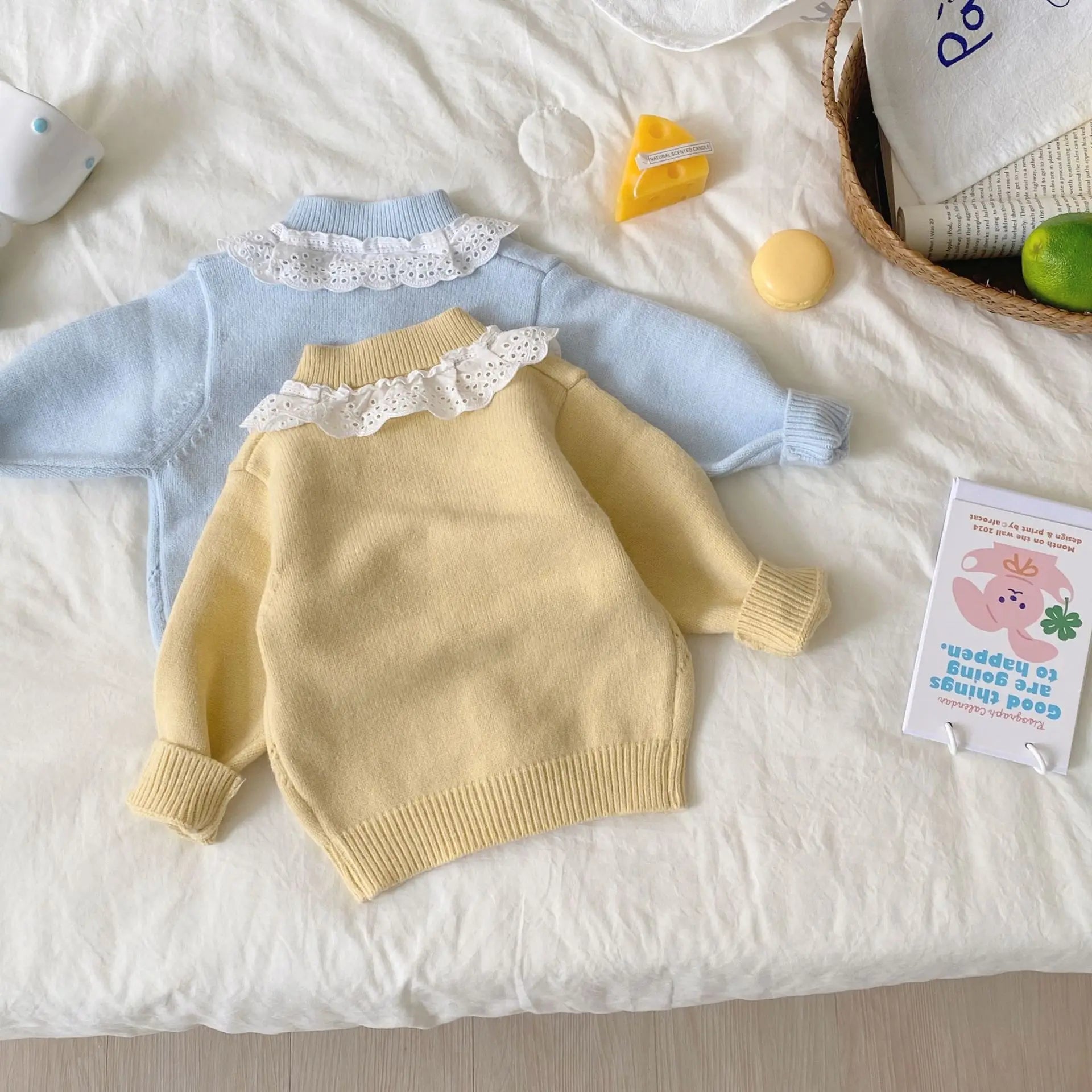 Sweet Lace Cardigan Knit Set