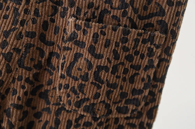 Leopard Print Dungarees