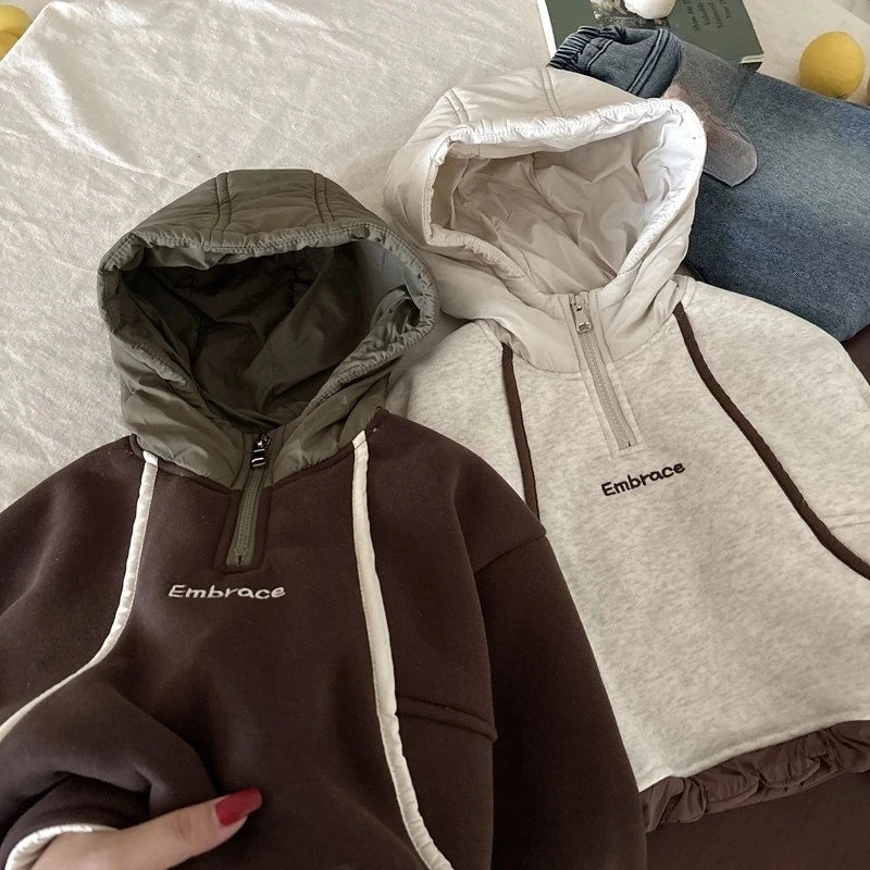 1/4 Zip Hooded Sweatshirt