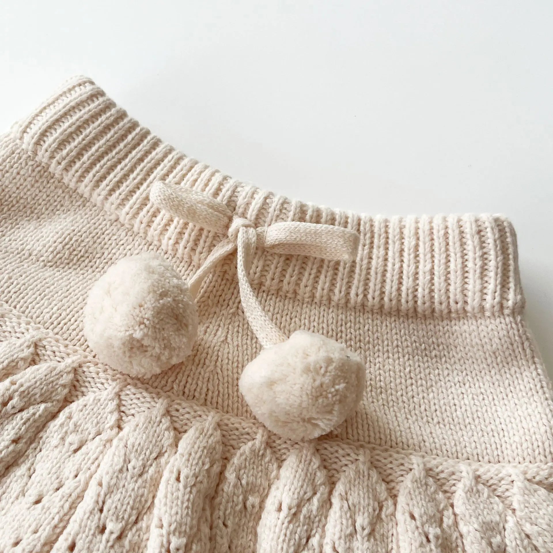 Knitted Pom Sweater and Bloomers Set