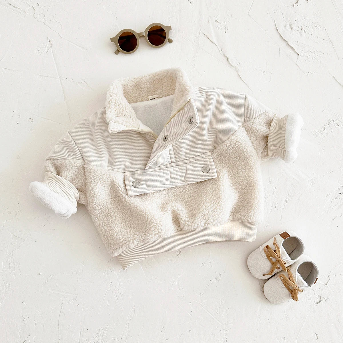 Teddy Pullover Pocket Jacket