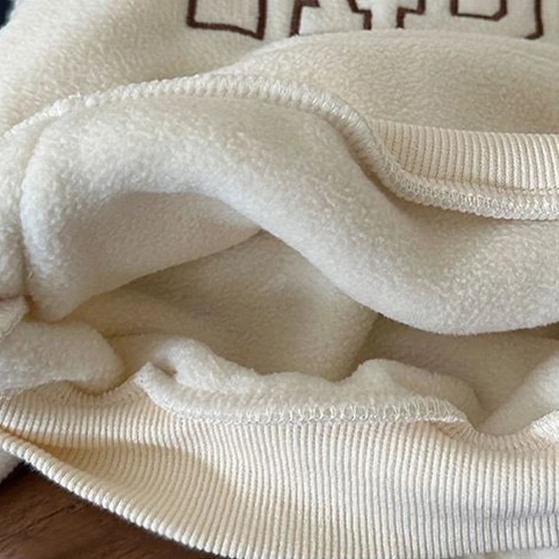 ABC Thick Fleece Hoodie Set