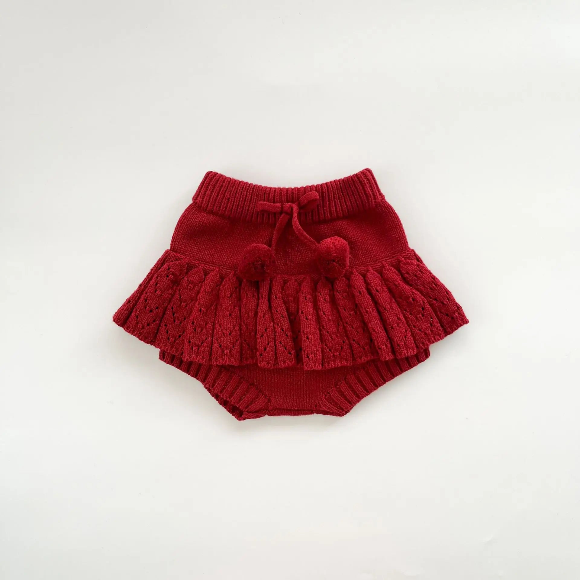 Knitted Pom Sweater and Bloomers Set