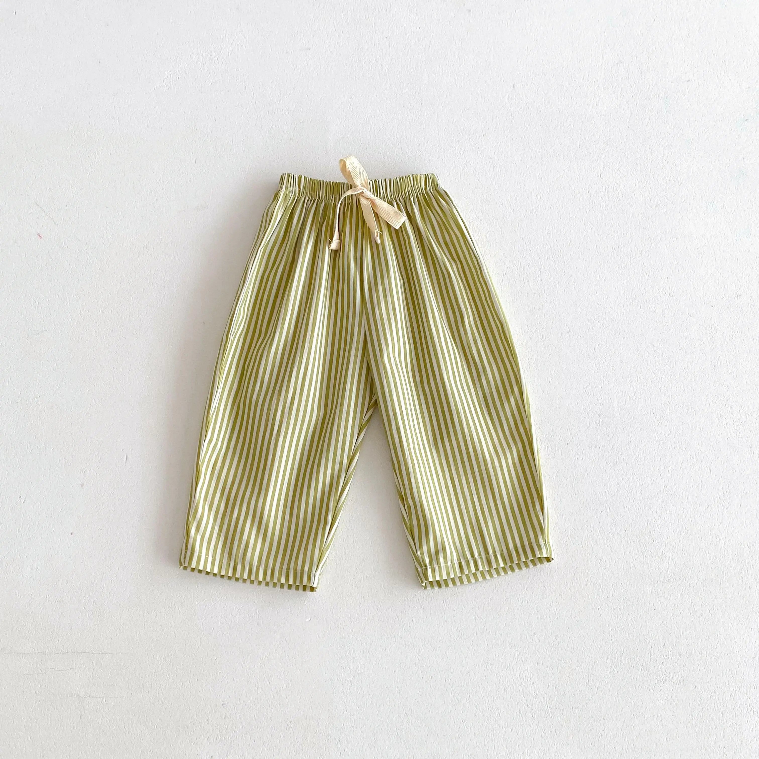 Bright Drawstring Summer Cotton Trousers