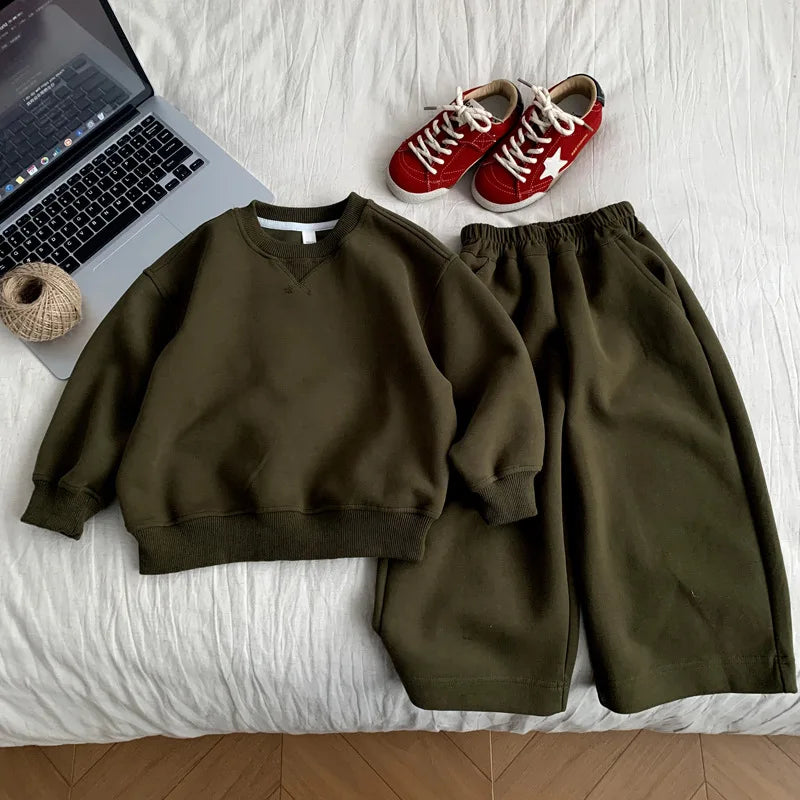 Oversized Straight Leg Sweatshirt Set