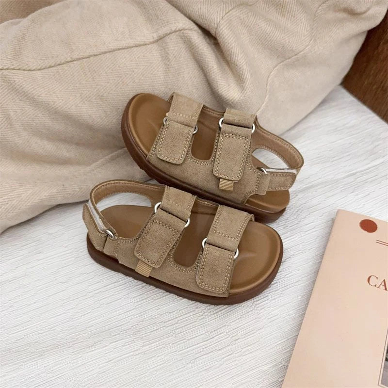 Little Trendsetters Velcro Strapped Suede Sandal