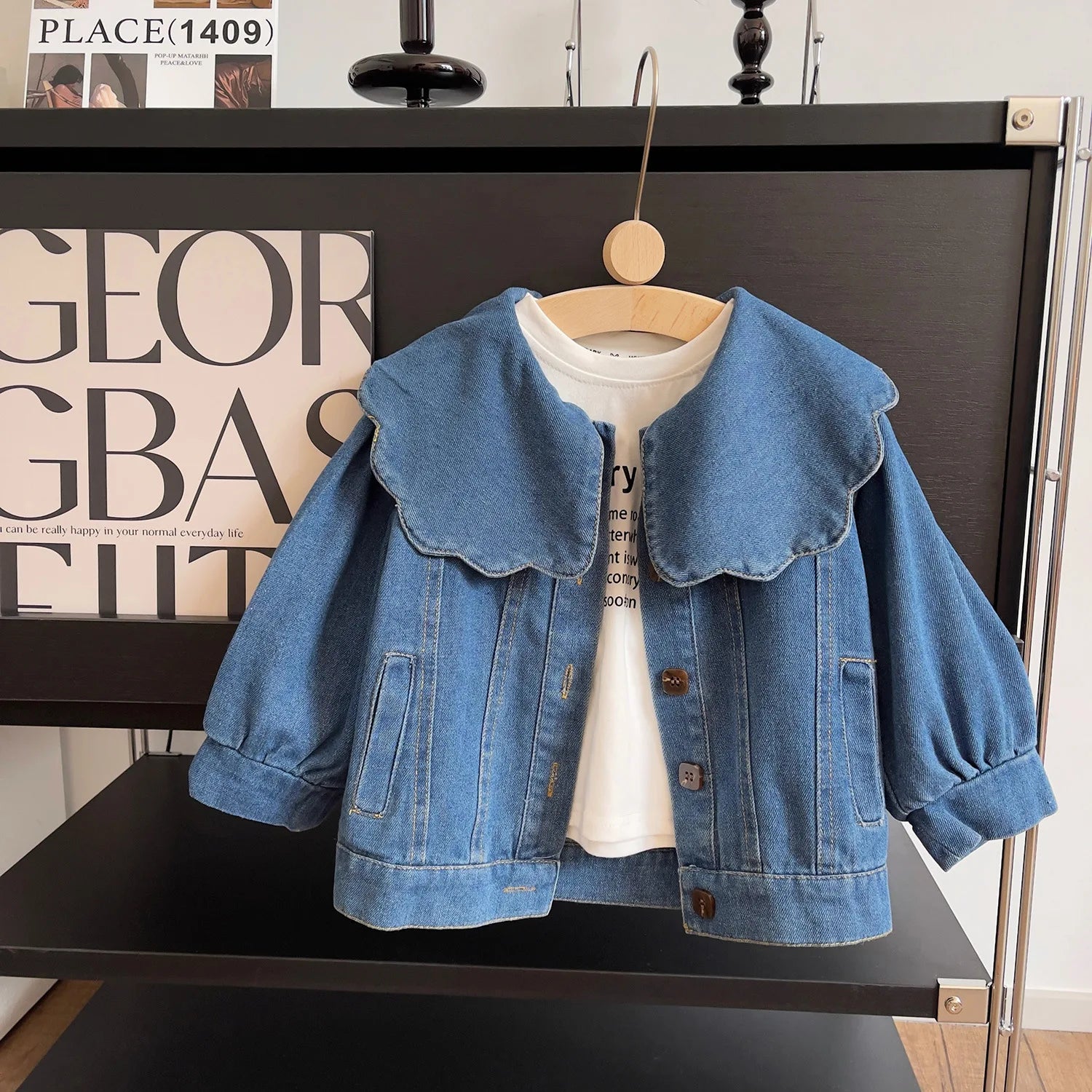 Vintage Cloud Collar Denim Jacket