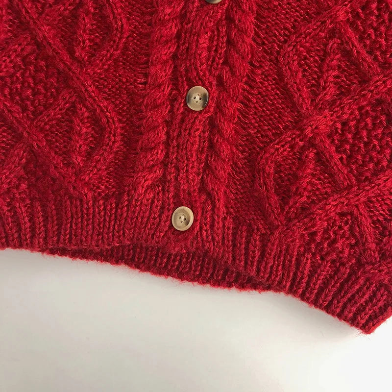 Treasure Weaved Pattern Knitted Cardigan