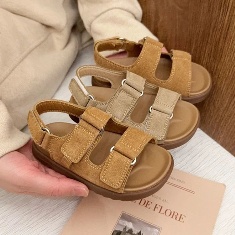 Little Trendsetters Velcro Strapped Suede Sandal