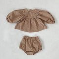 Gingham Brown / 3-6 Months
