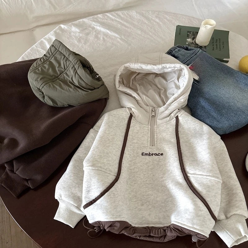 1/4 Zip Hooded Sweatshirt