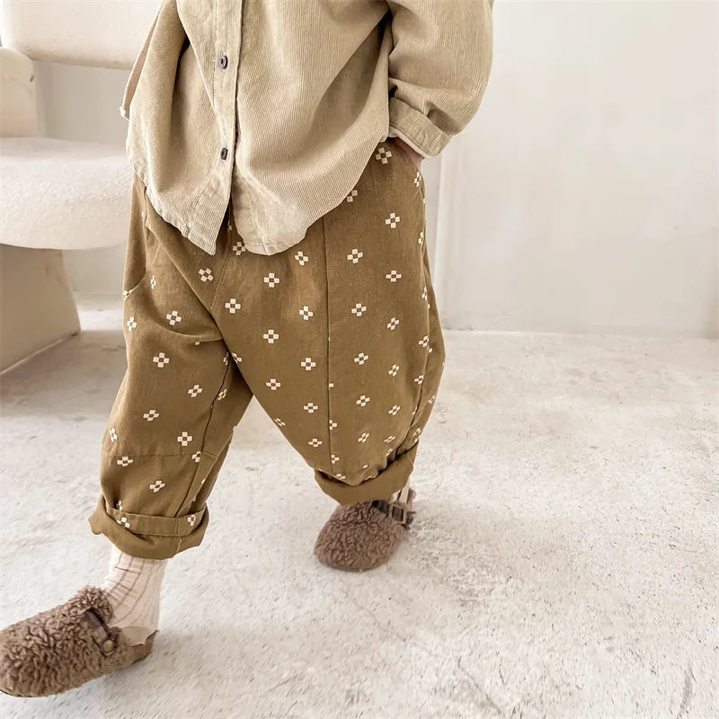 Geometric Print Trousers