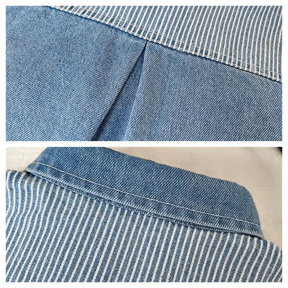 Stripe Style Denim Jacket