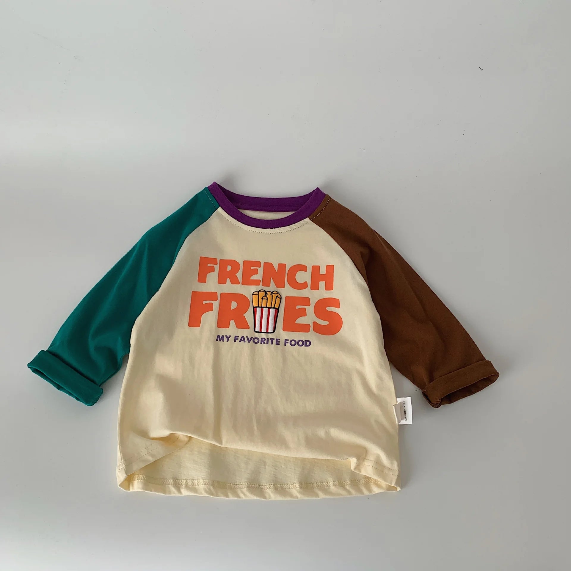 Retro Food Slogan Long Sleeve T-shirts