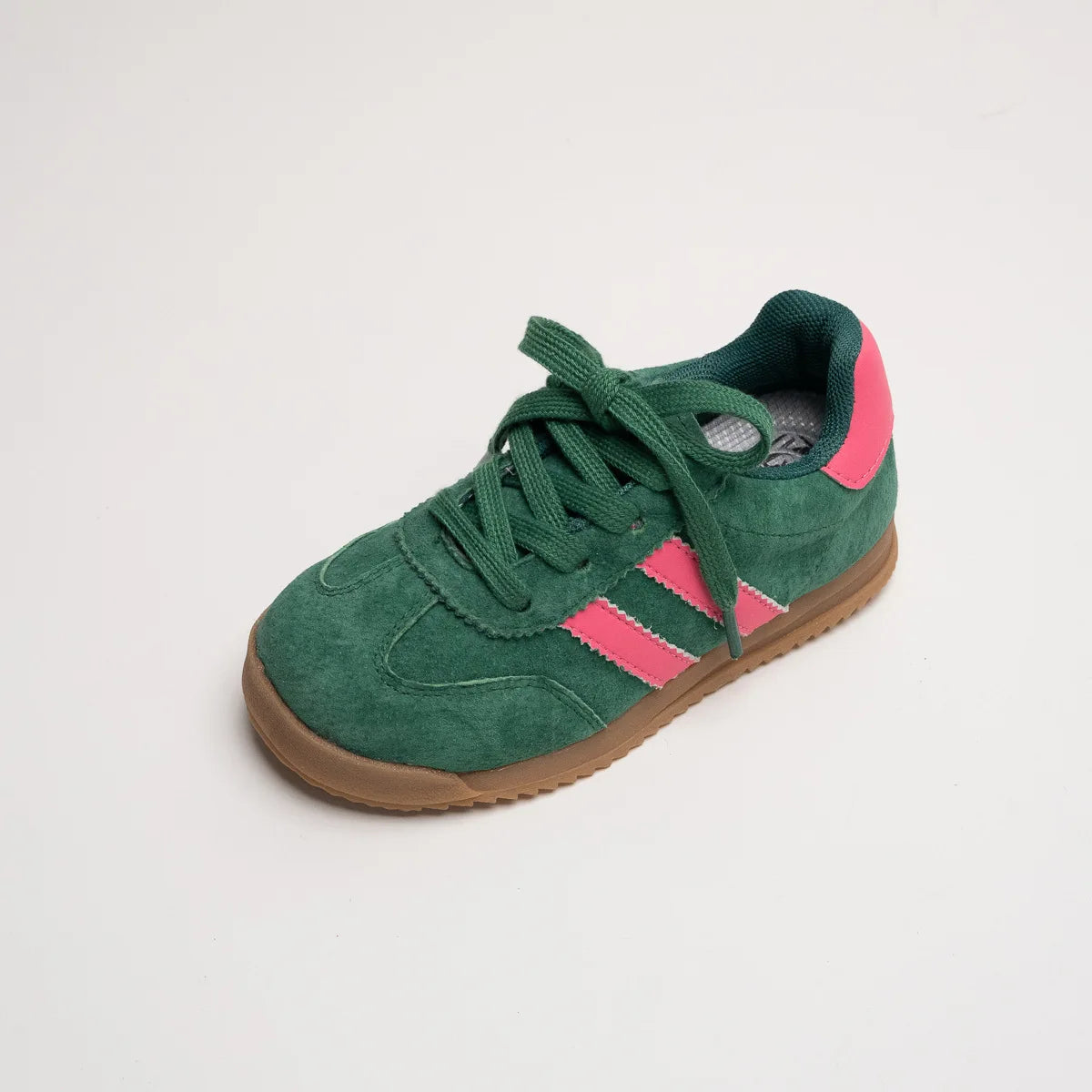 Little Trendsetters Retro Originals ColourBlock Suede Velcro Trainers