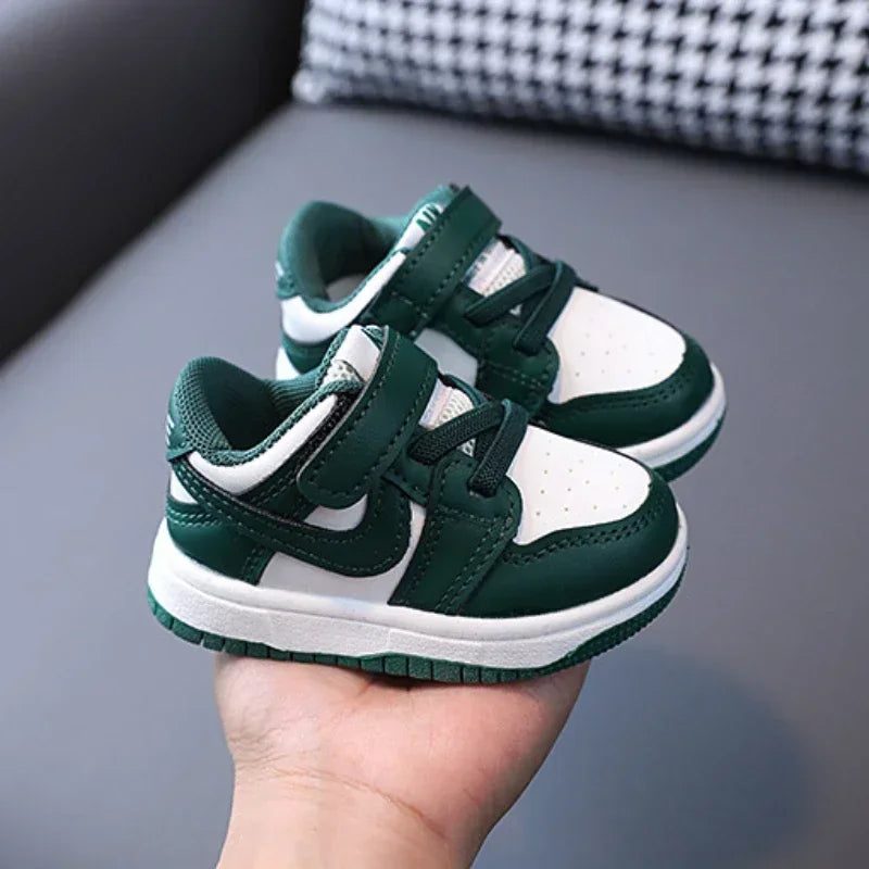 Little Trendsetters Retro Court Velcro Trainers