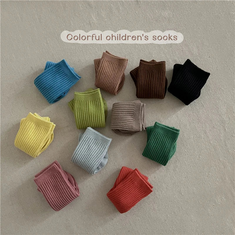 Casual Ribbed Coloured Socks