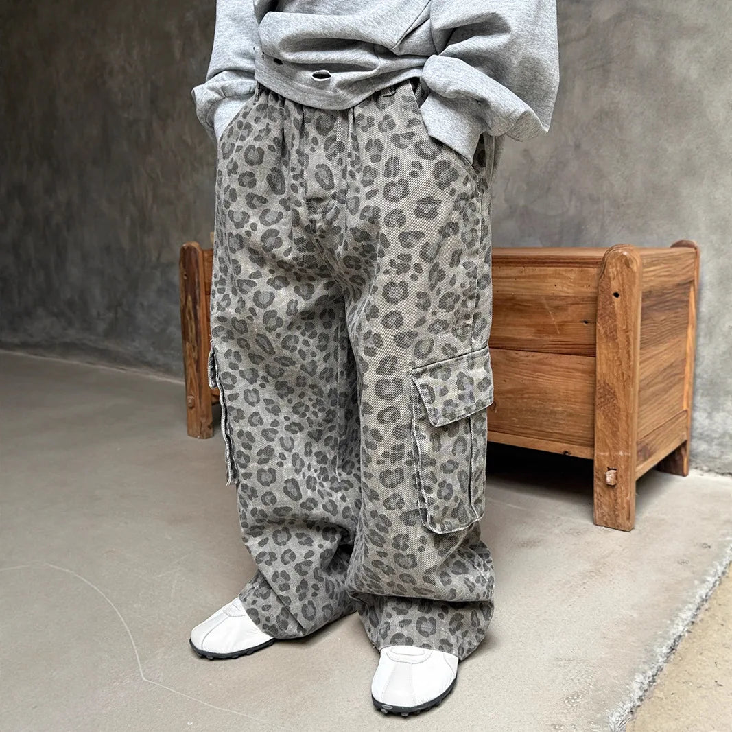 Leopard Print Pocket Trousers