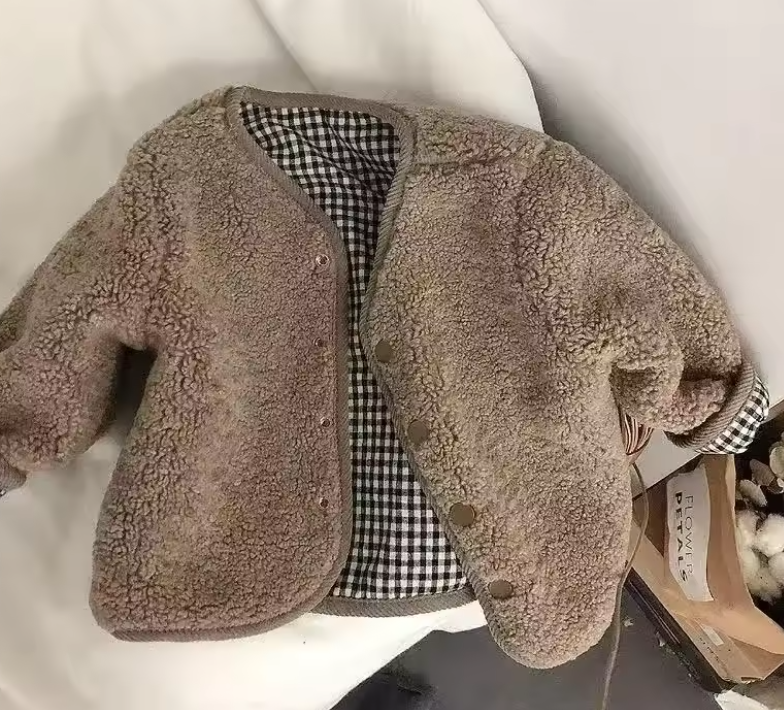 Reversible Plaid Teddy Jacket