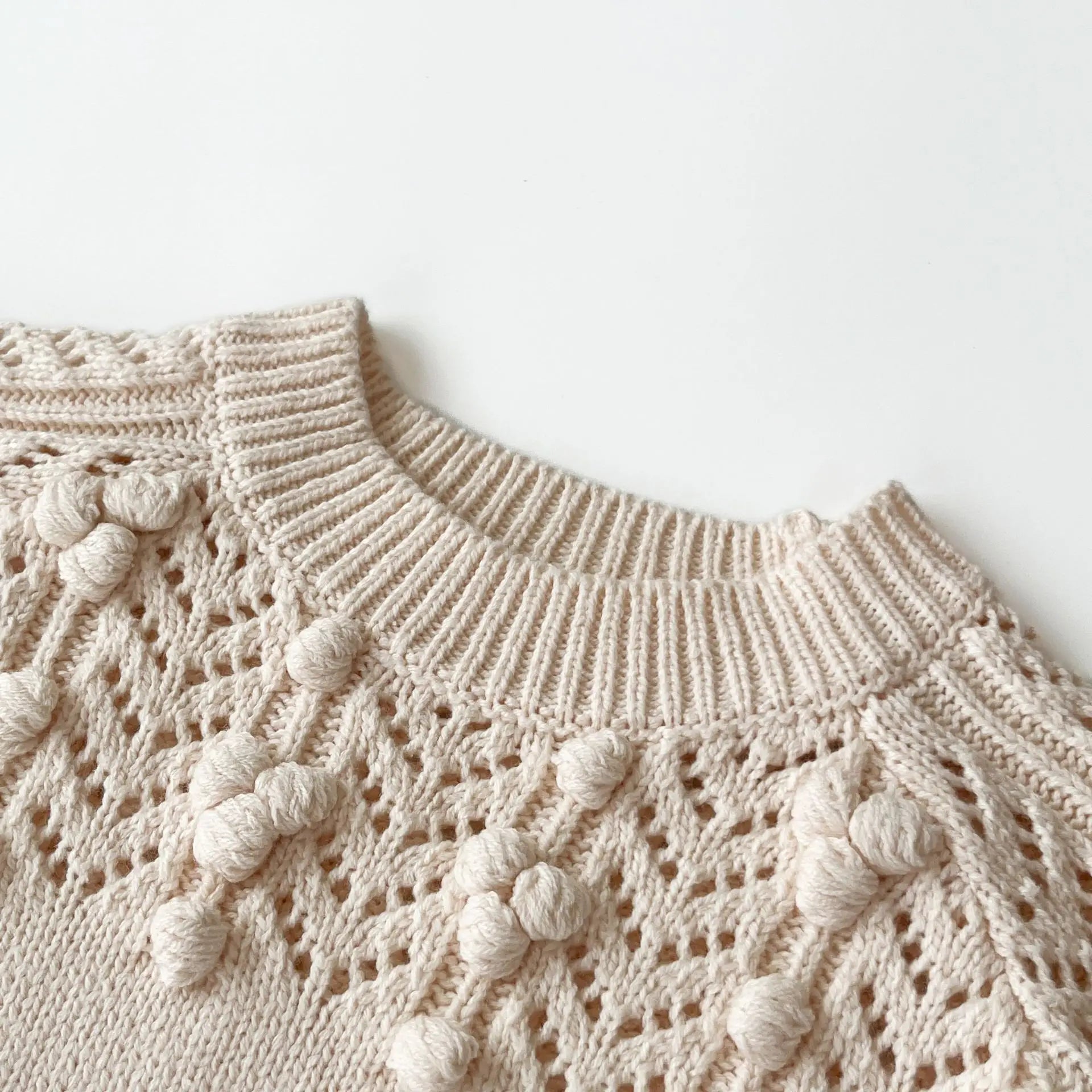 Knitted Pom Sweater and Bloomers Set