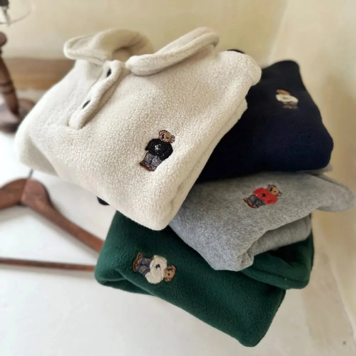 Teddy Bear Fleece Polo Jumpers