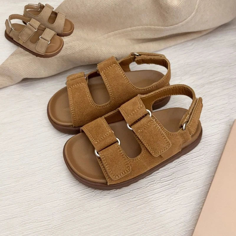 Little Trendsetters Velcro Strapped Suede Sandal