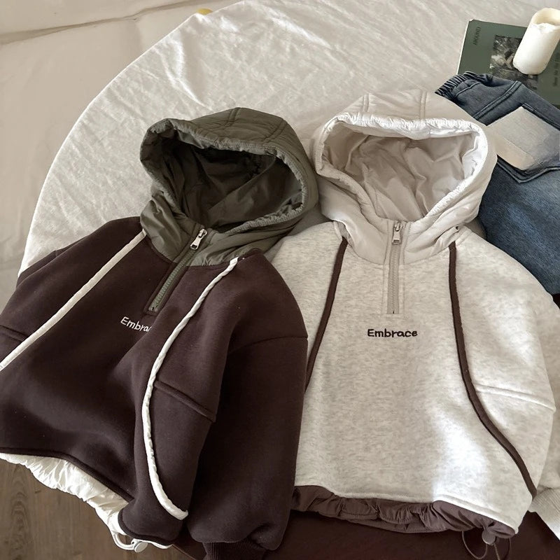 1/4 Zip Hooded Sweatshirt