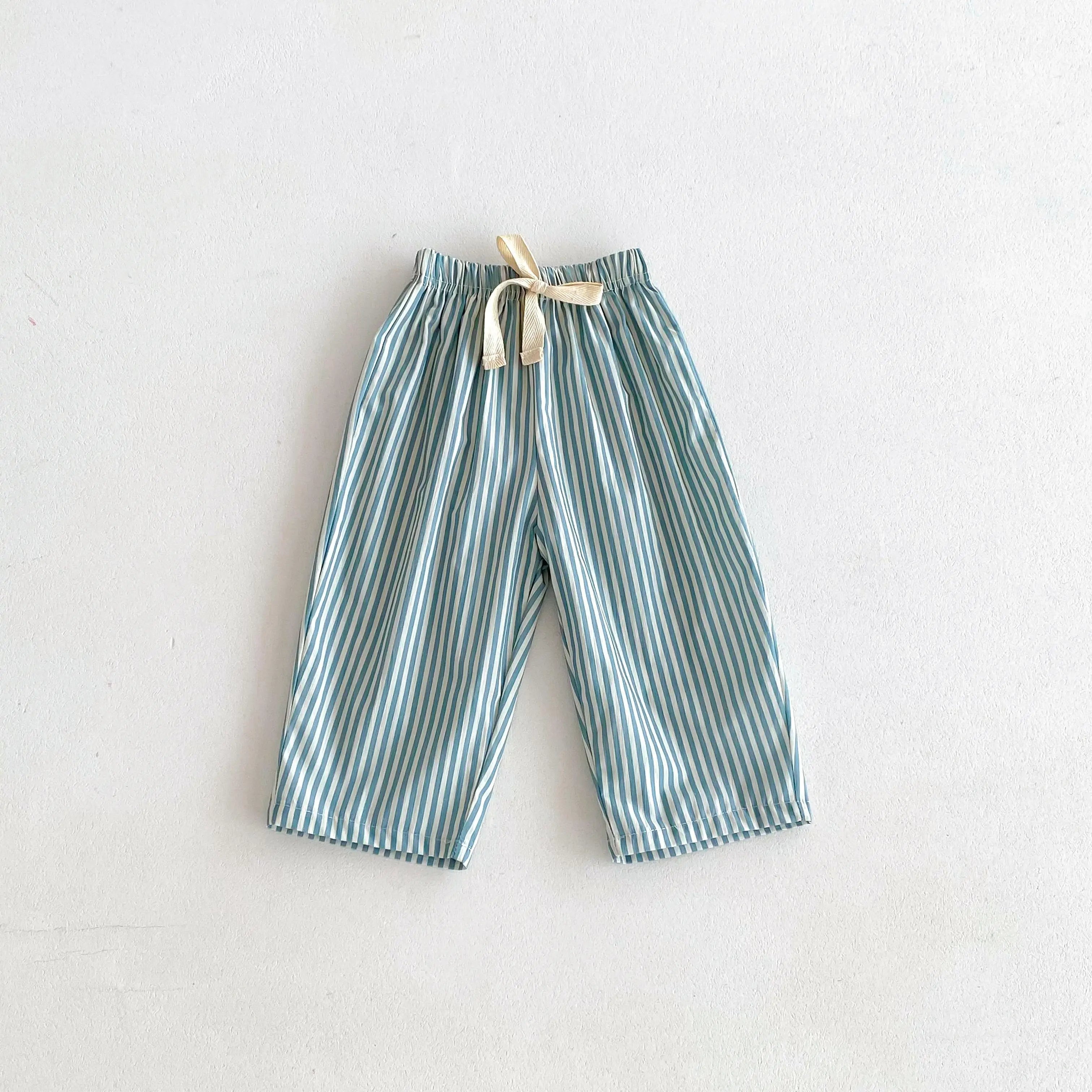 Bright Drawstring Summer Cotton Trousers
