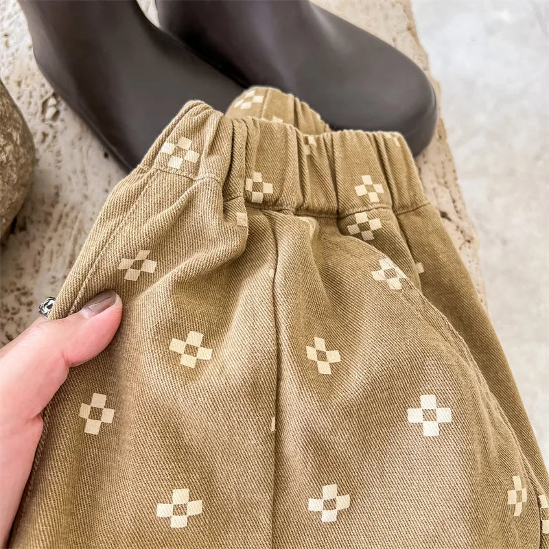 Geometric Print Trousers