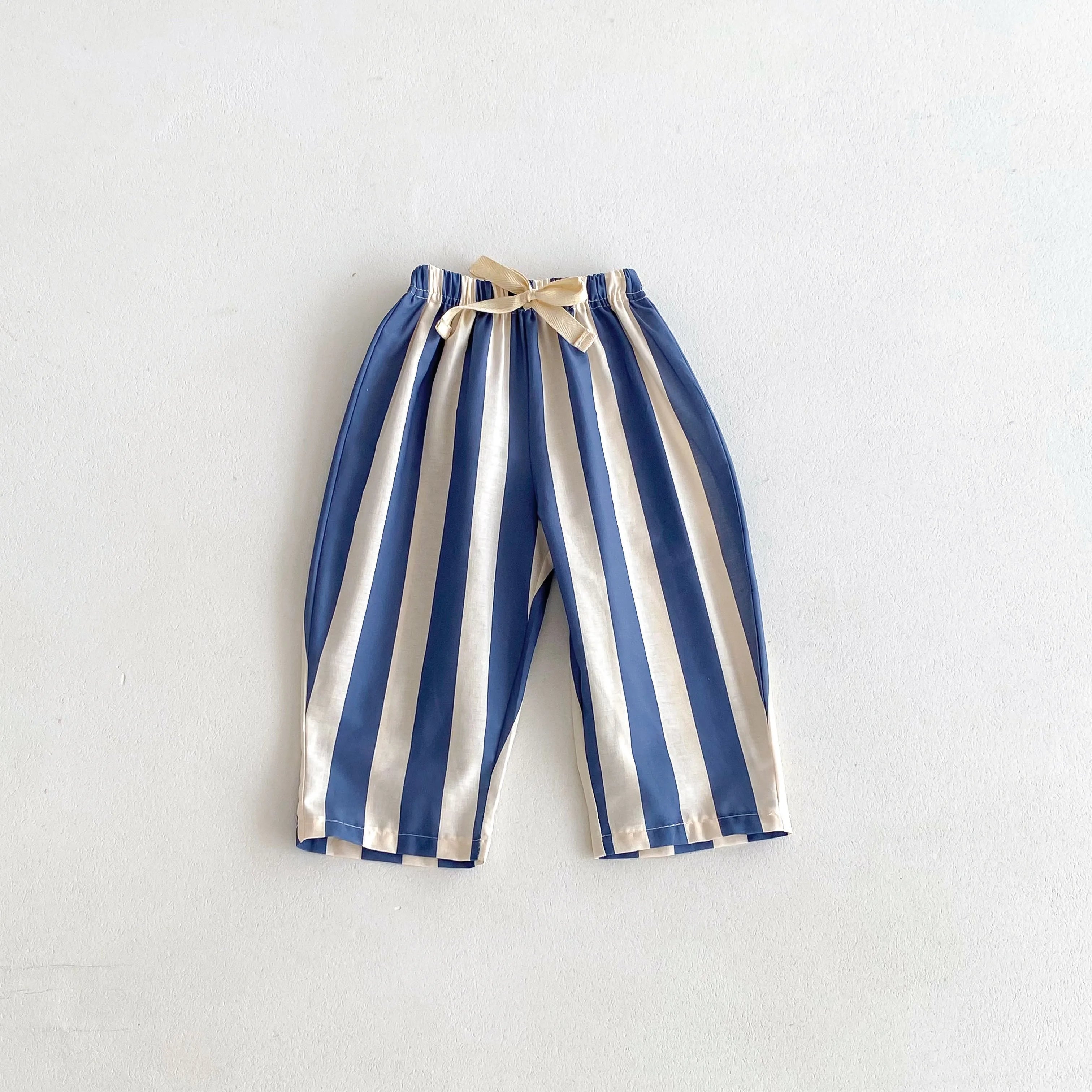 Bright Drawstring Summer Cotton Trousers