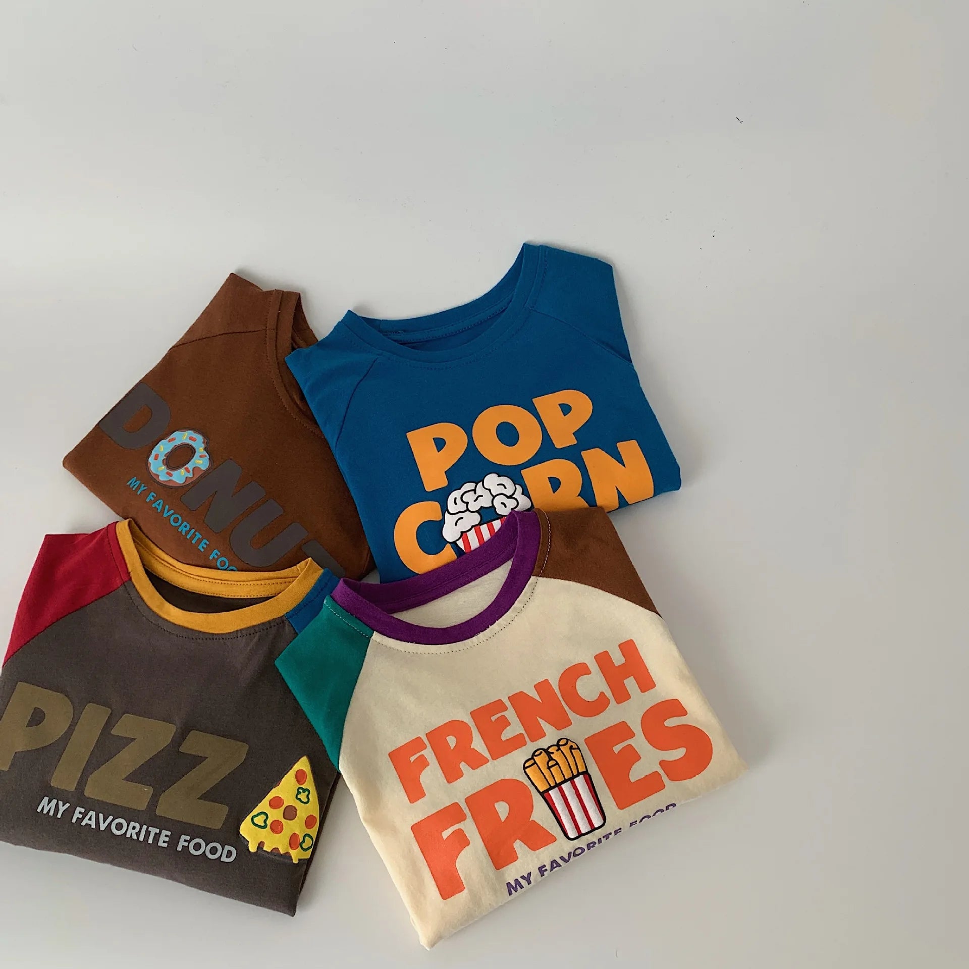 Retro Food Slogan Long Sleeve T-shirts