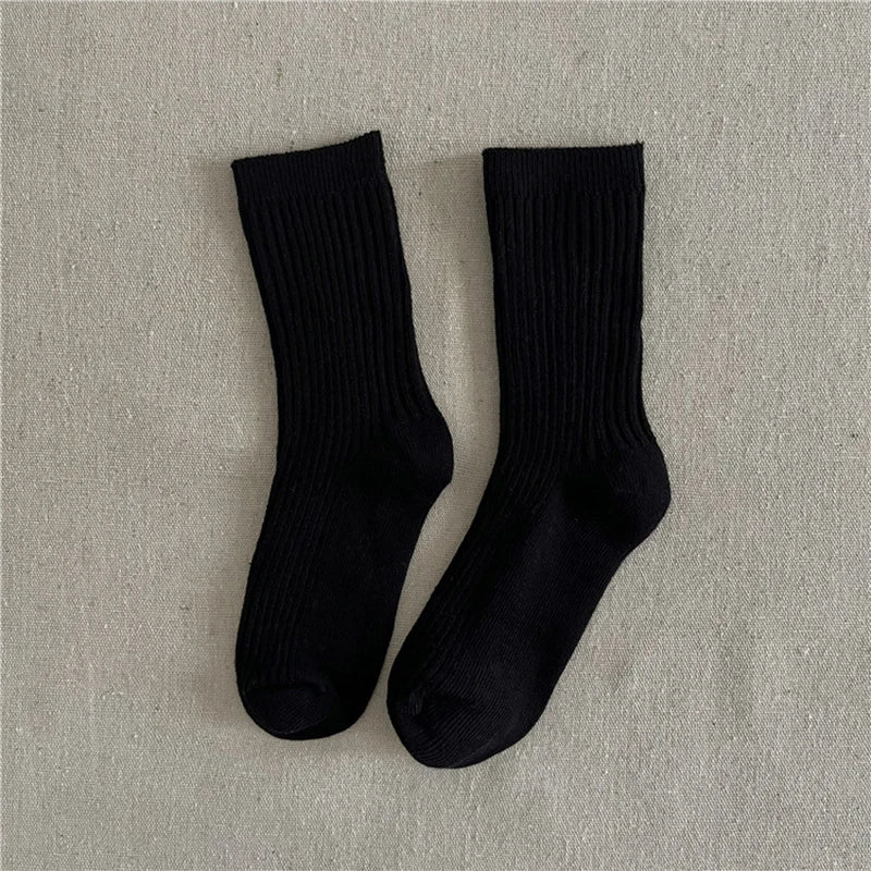 Casual Ribbed Coloured Socks