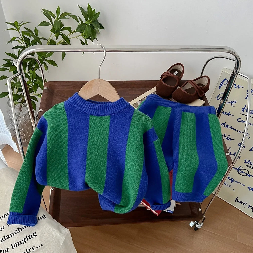 THE BOURNEMOUTH STRIPE KNIT SET