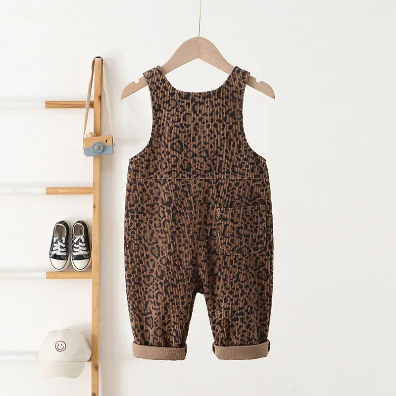 Leopard Print Dungarees