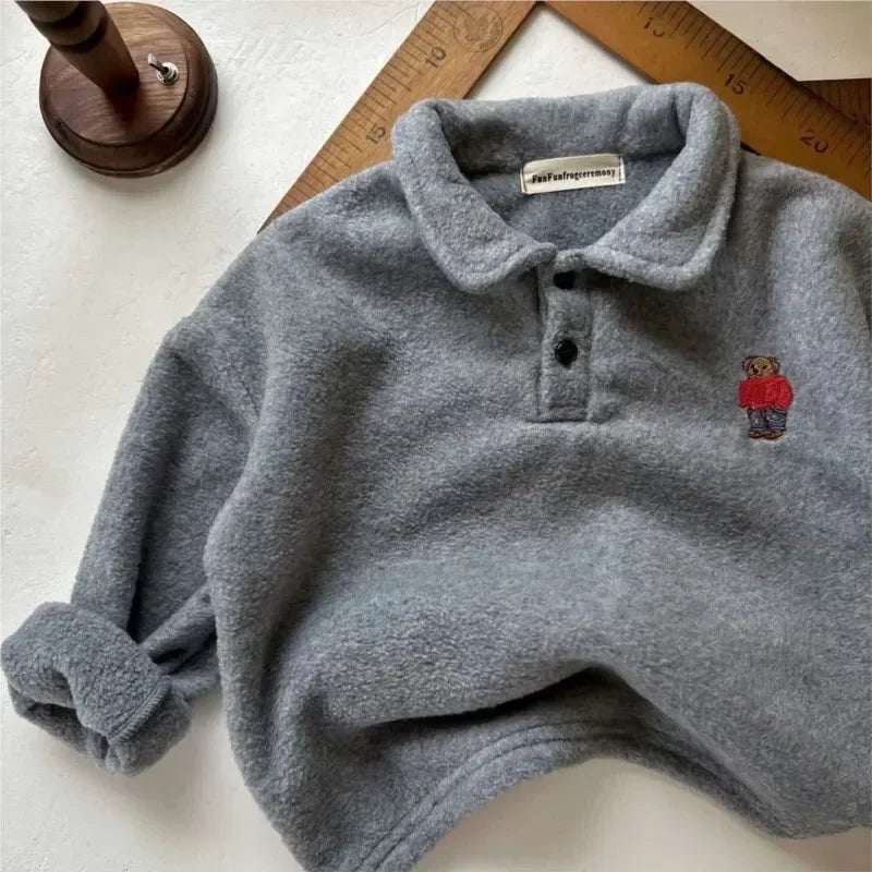 Teddy Bear Fleece Polo Jumpers