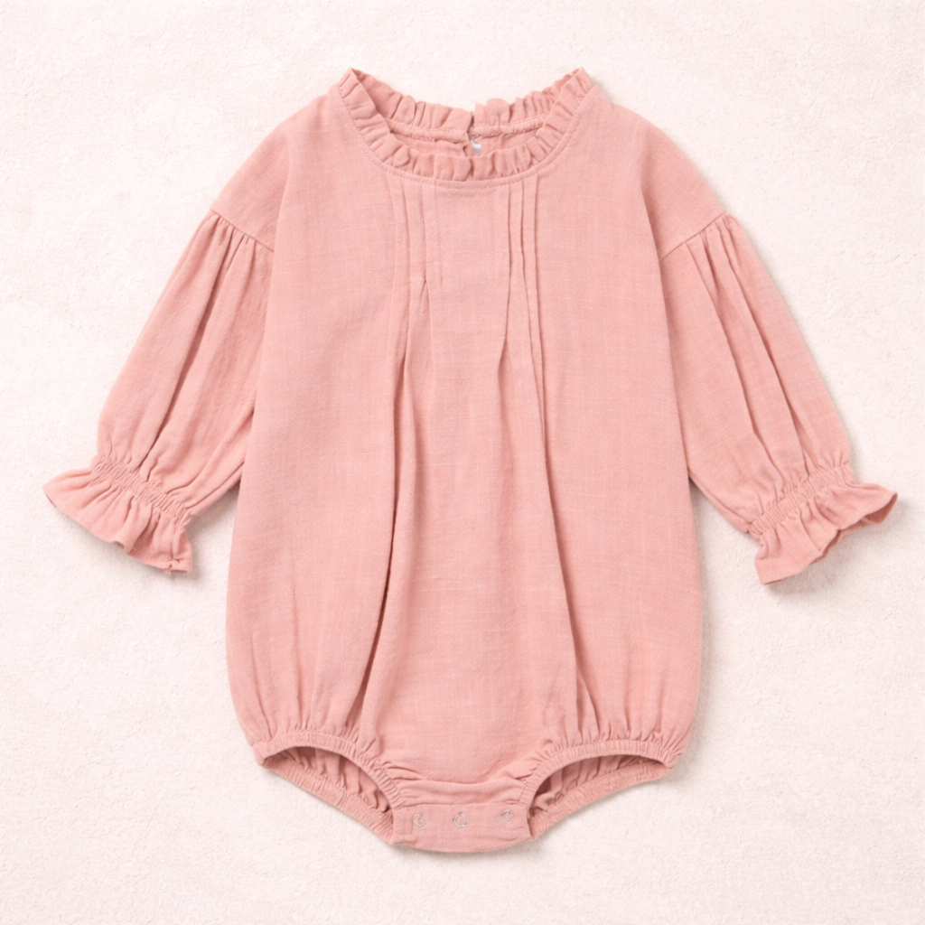 Ruffle Neck Romper