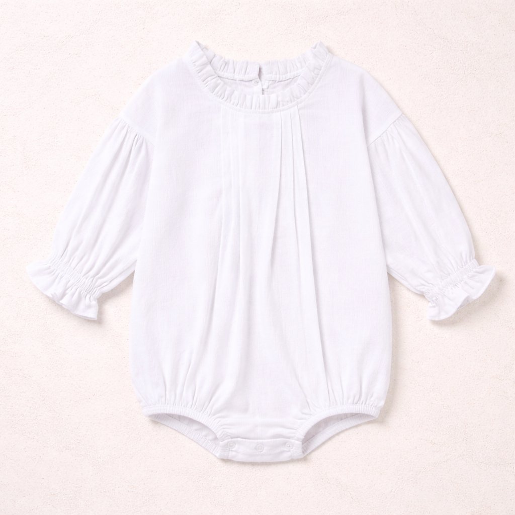 Ruffle Neck Romper